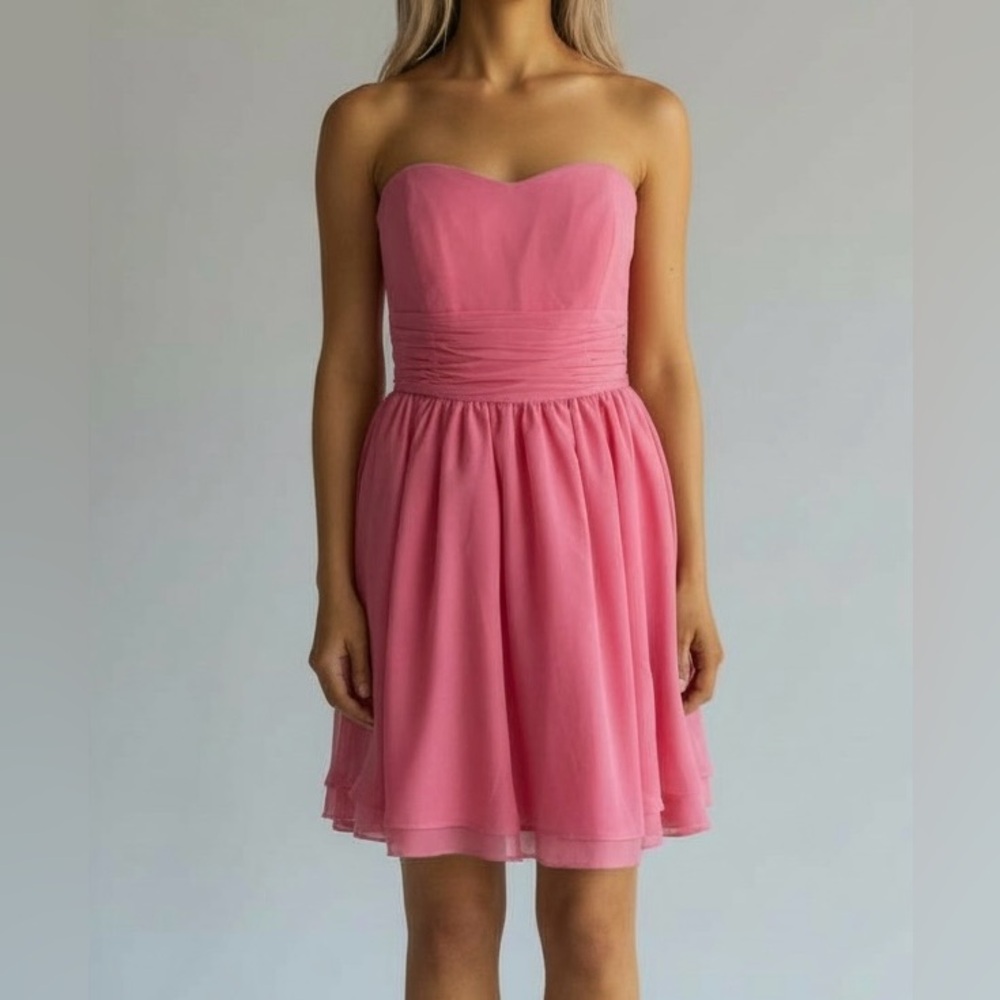 Jordan Dress Party Cocktail Bridesmaid Ruched Pink Size 8‎